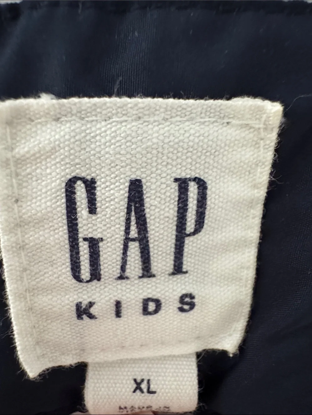 GAP Cream Sherpa Jacket with Navy Contrast Pocket
